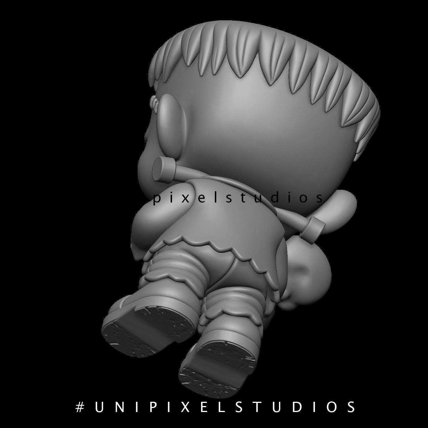 cute Frankenstein Stl 3D model 3D print model_7