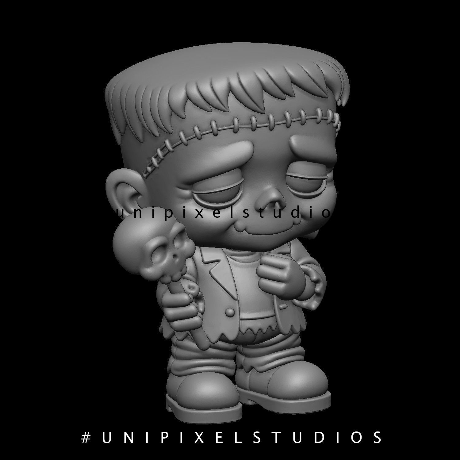 cute Frankenstein Stl 3D model 3D print model_2