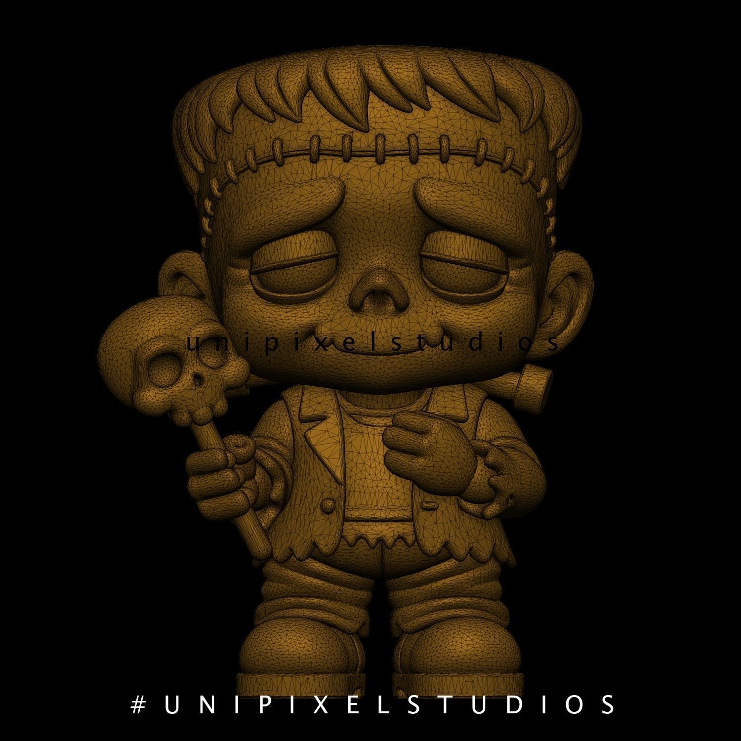 cute Frankenstein Stl 3D model 3D print model_9