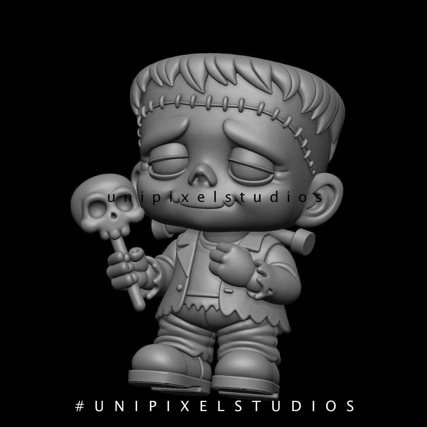 cute Frankenstein Stl 3D model 3D print model_3