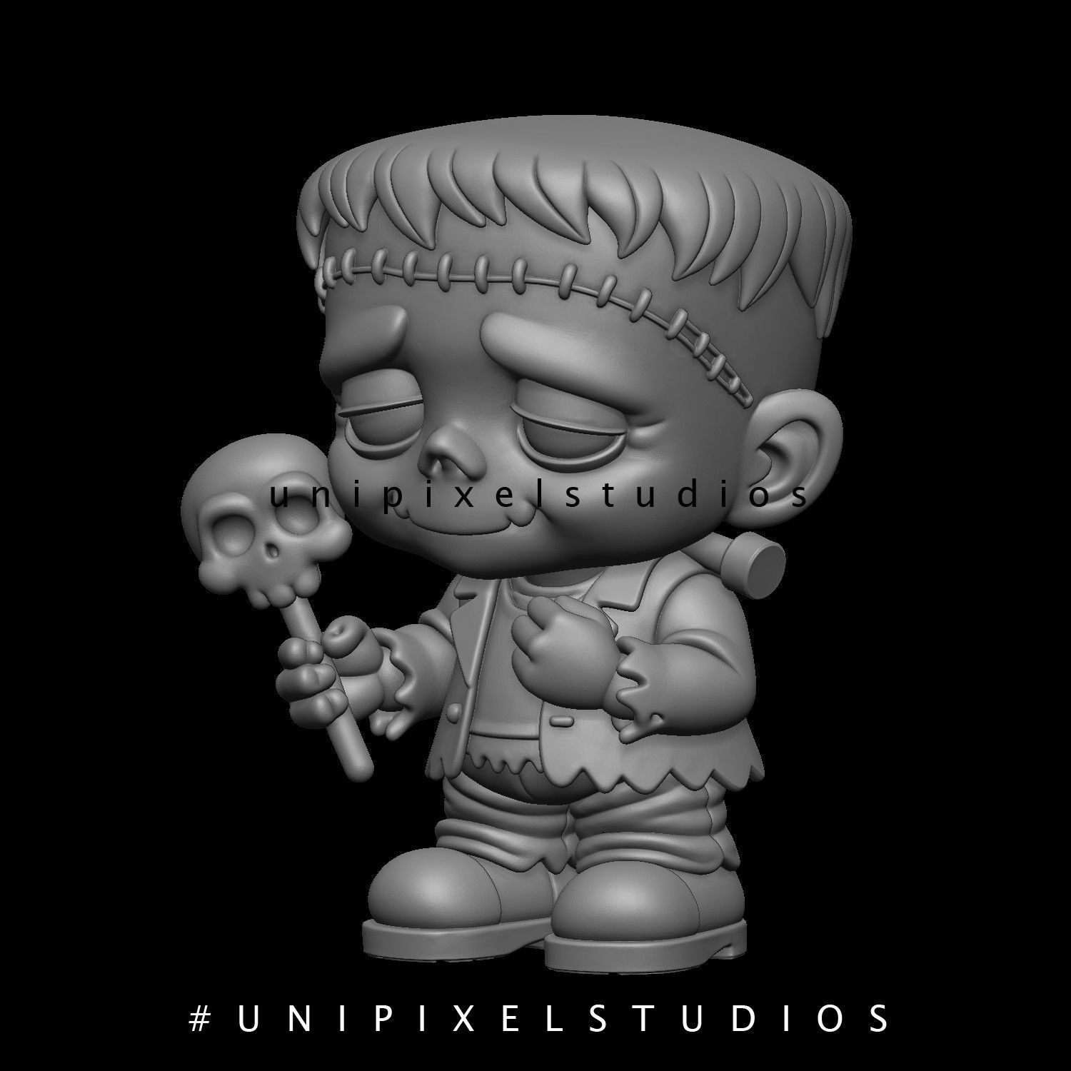 cute Frankenstein Stl 3D model 3D print model_4