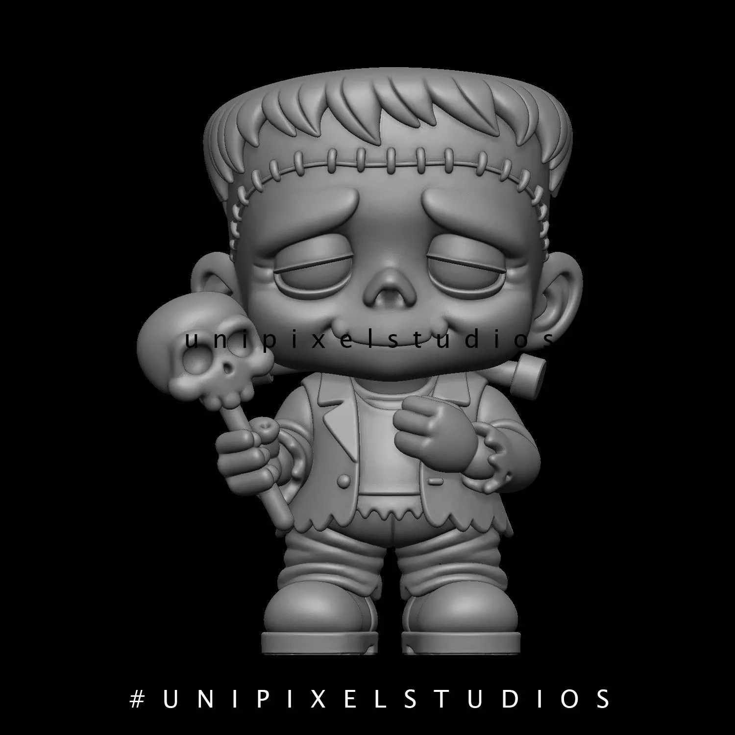 cute Frankenstein Stl 3D model 3D print model_0