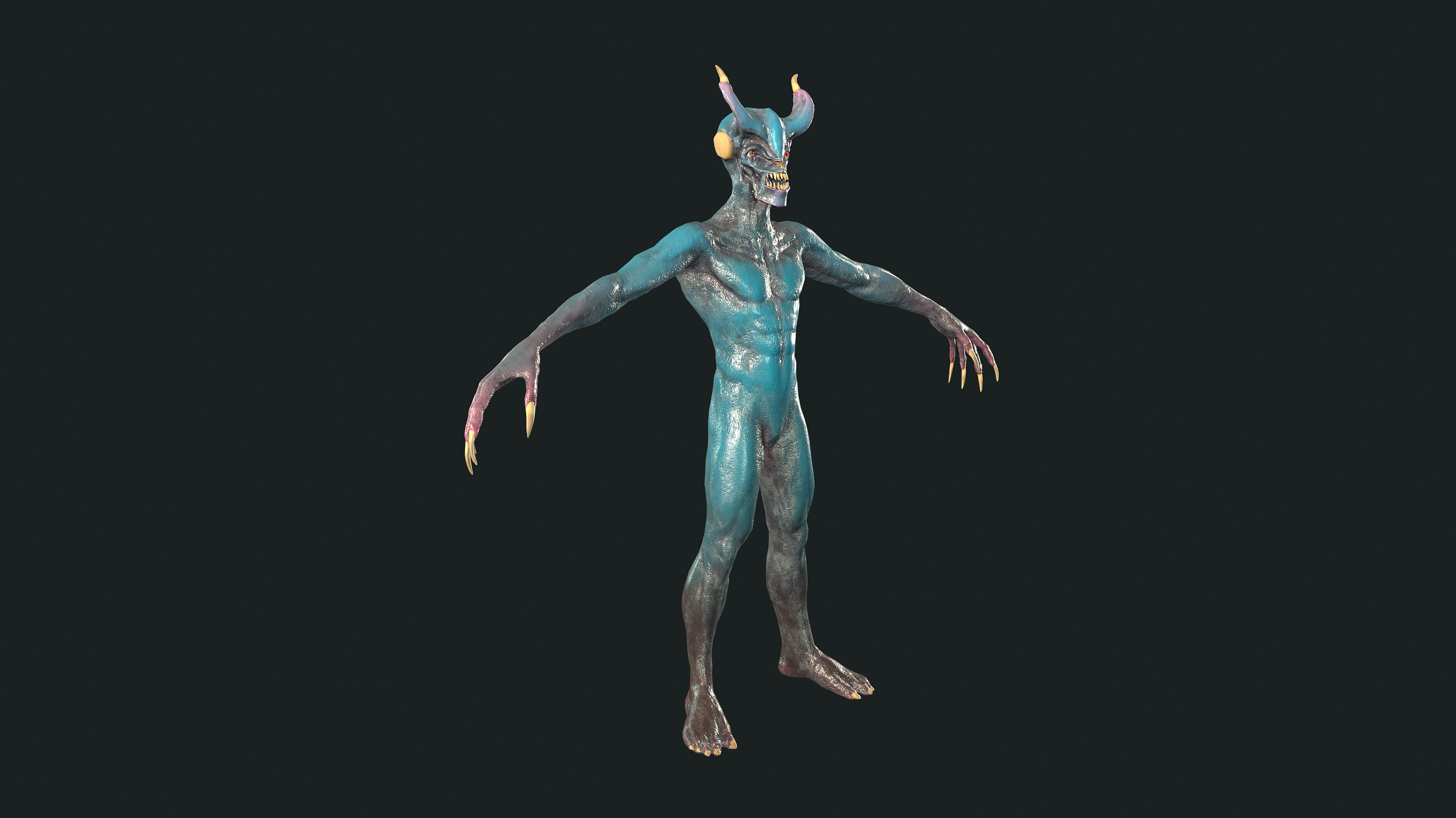 RageBeast5 Low-poly 3D model_6