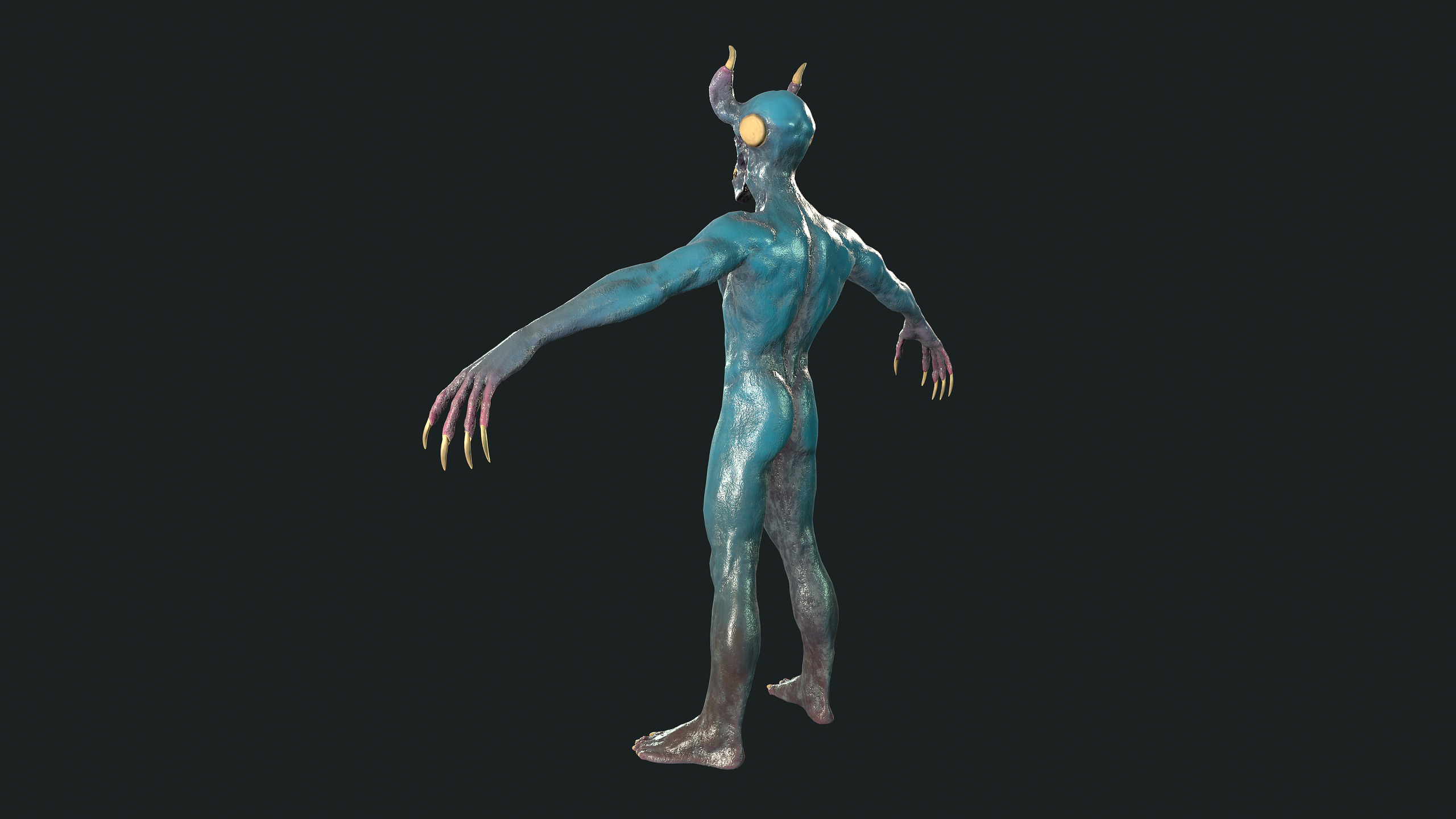 RageBeast5 Low-poly 3D model_7