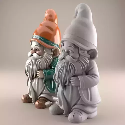 Charming Gnome 3D Model STL File for Printing 3D print model