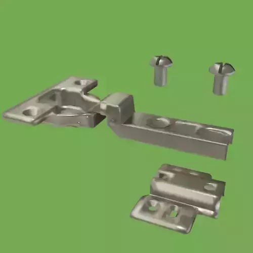 One way detachable central hinge 3D model
