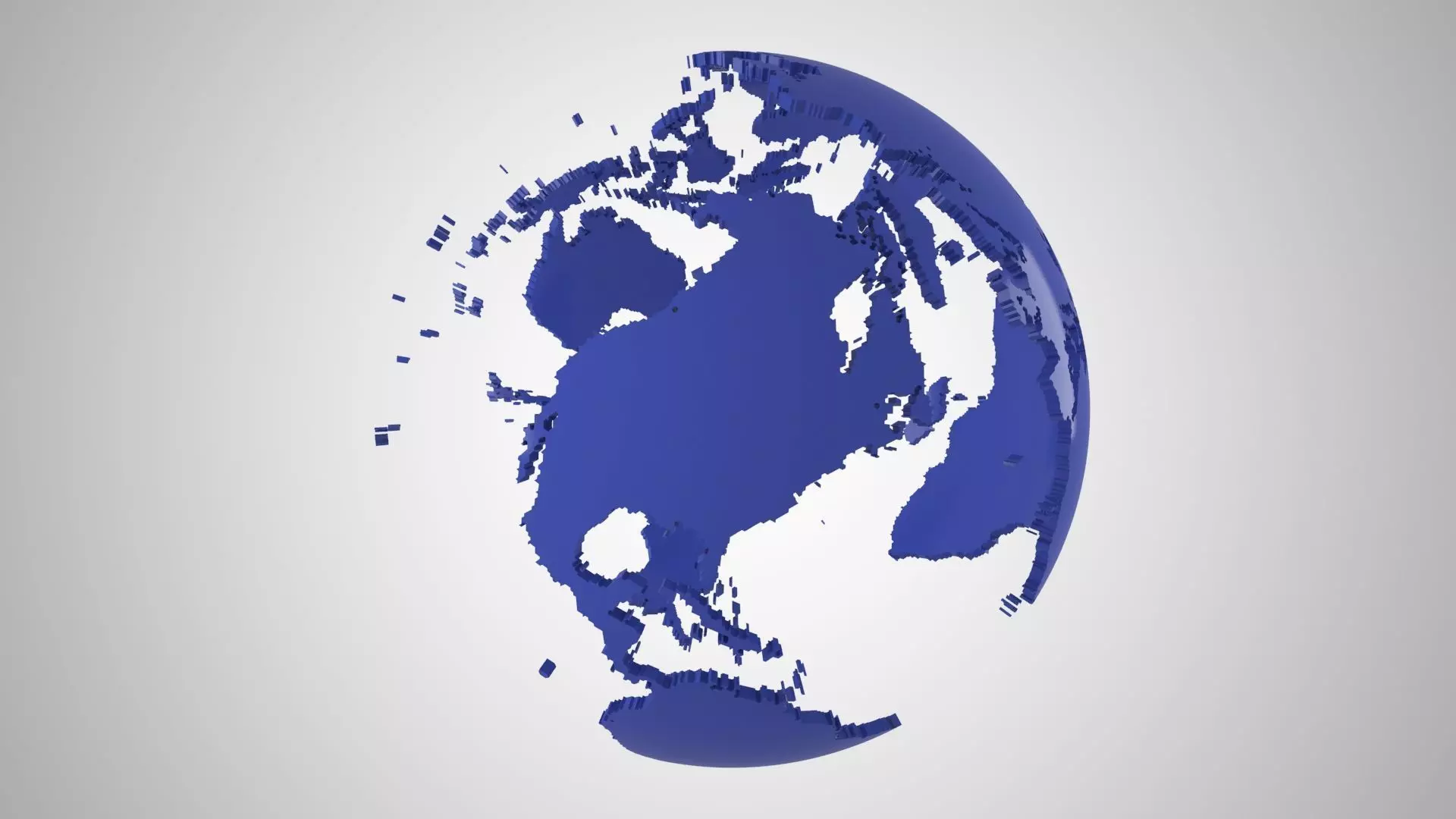 Globe Shell Nevy Blue 3D model_0