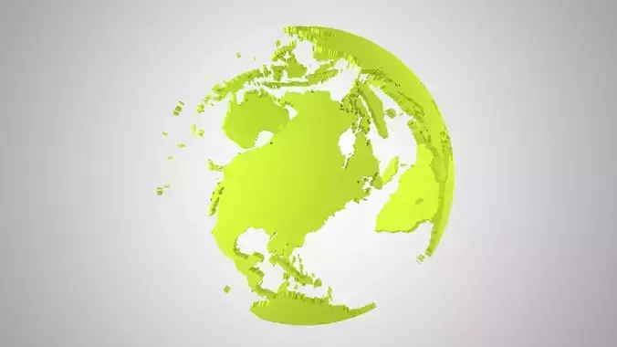 Globe Shell Lime 3D model