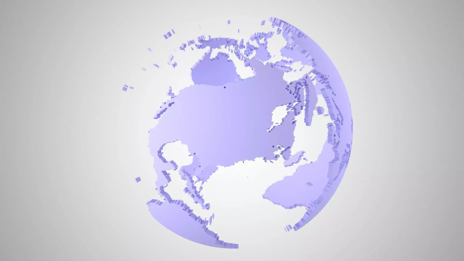 Globe Shell Light Purpal 3D model_0