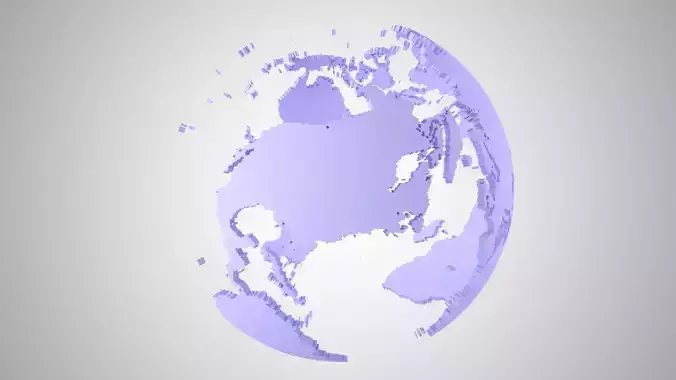 Globe Shell Light Purpal 3D model