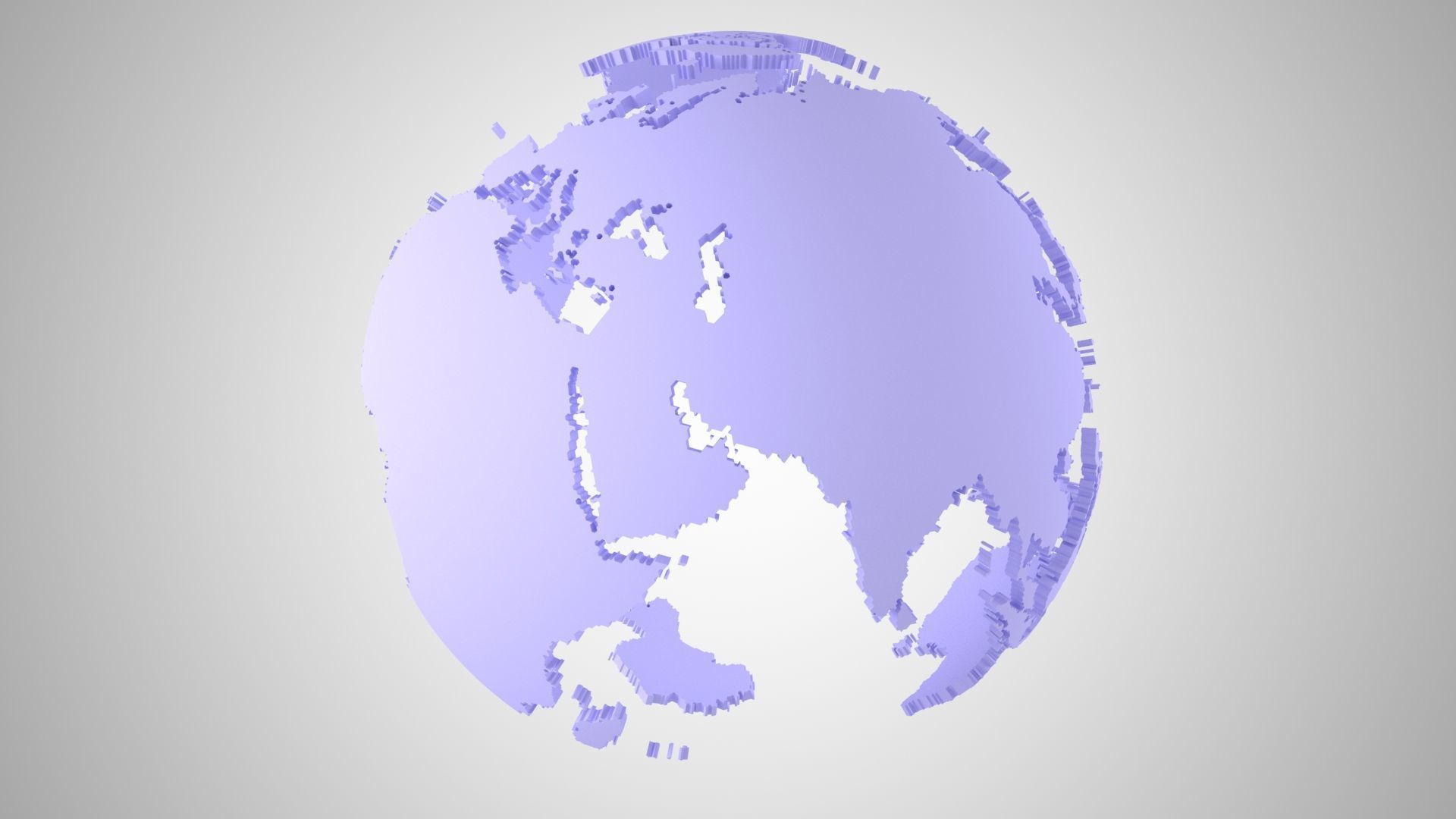 Globe Shell Light Purpal 3D model_3