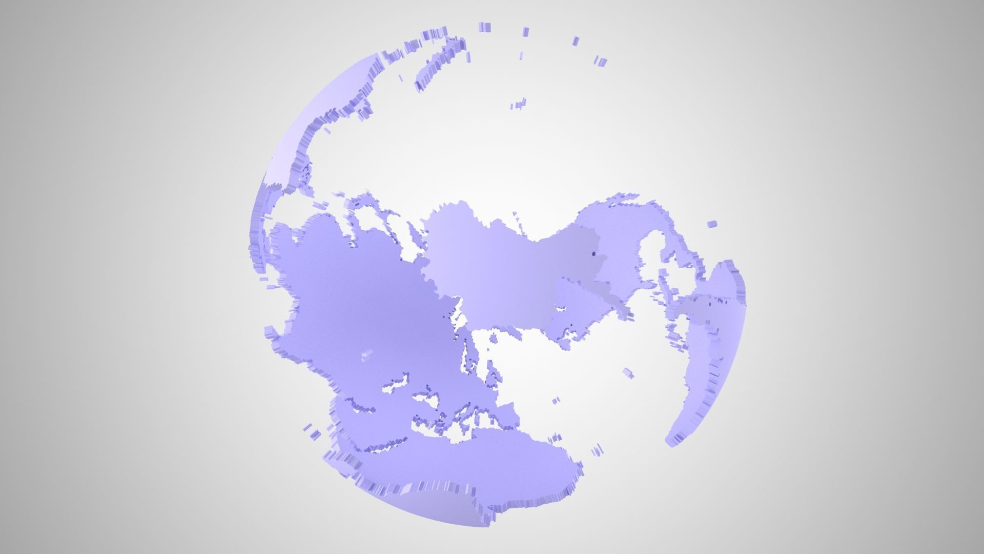 Globe Shell Light Purpal 3D model_6