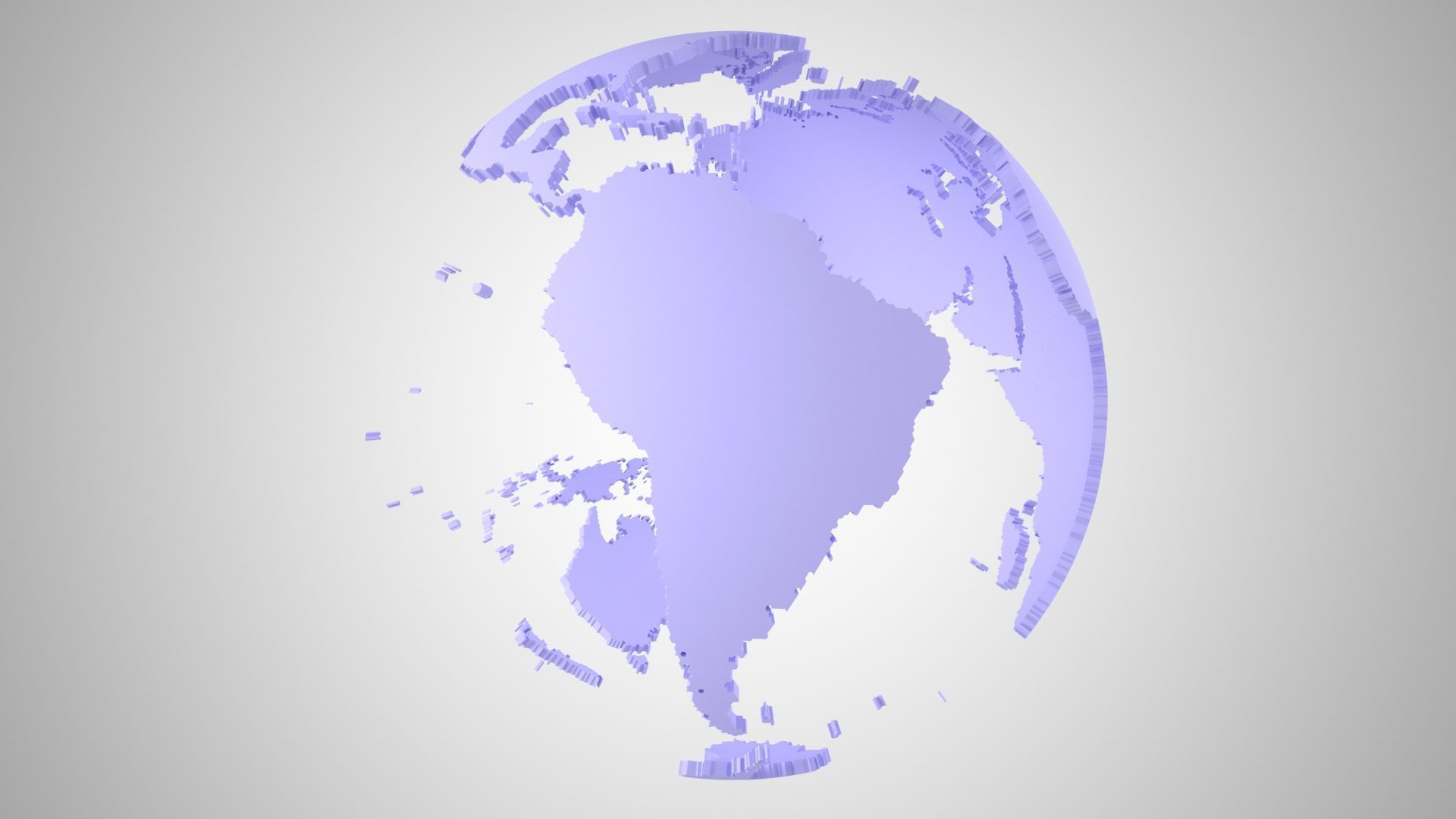 Globe Shell Light Purpal 3D model_1