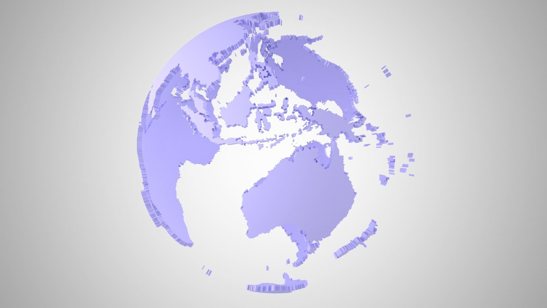 Globe Shell Light Purpal 3D model_5