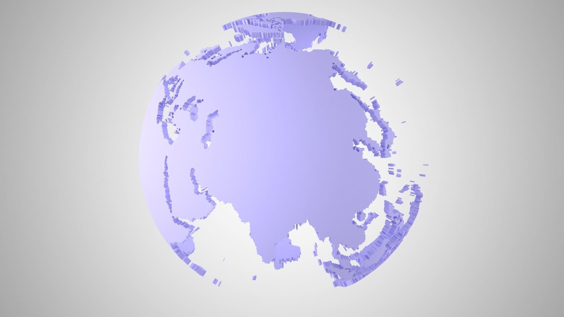 Globe Shell Light Purpal 3D model_4