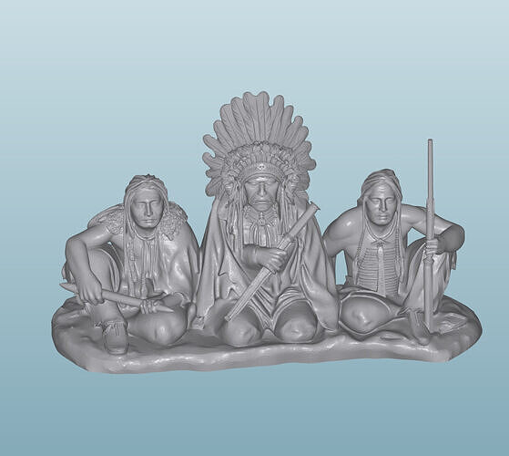 INDIAN  W4 Native American Figures 3D print model