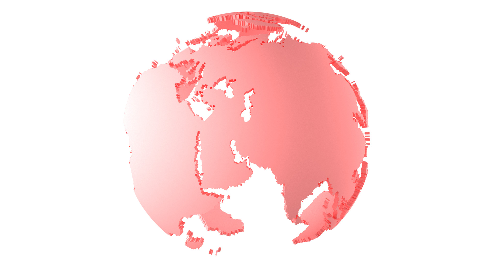 Globe Shell Light Pink 3D model_3