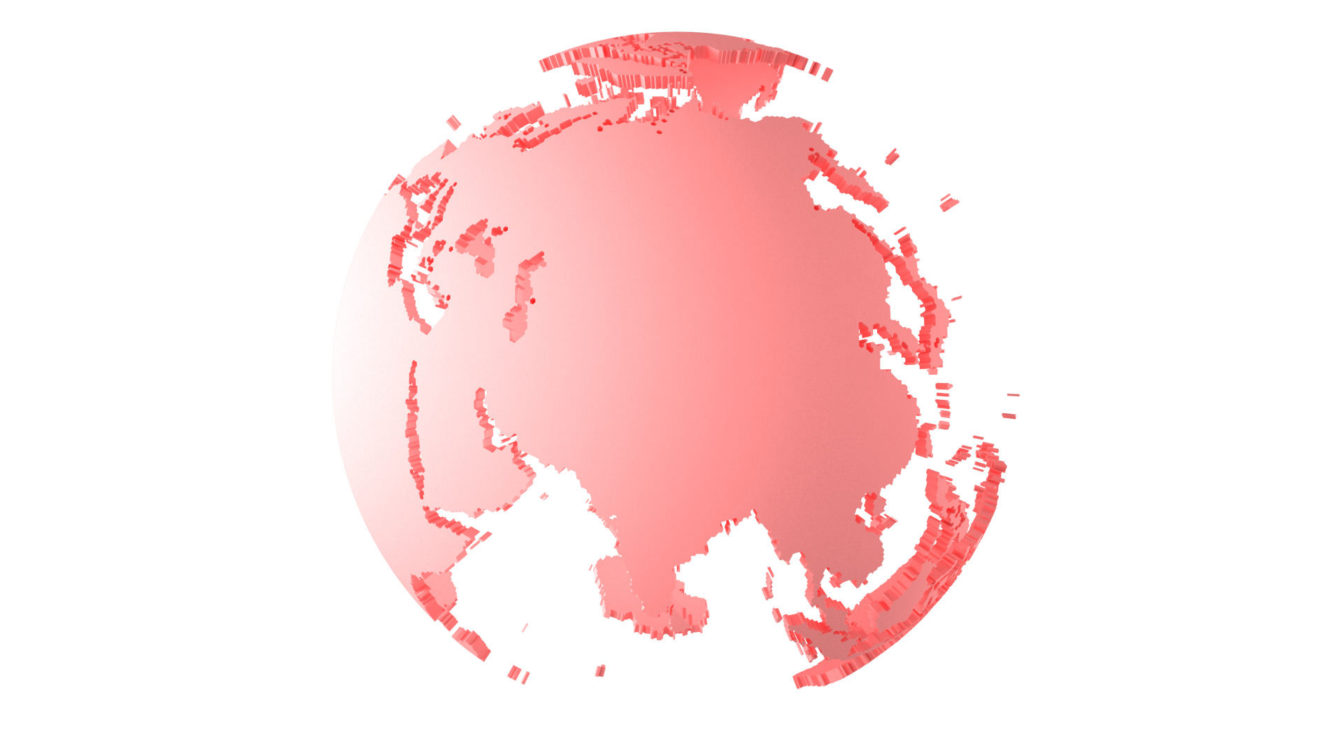 Globe Shell Light Pink 3D model_4