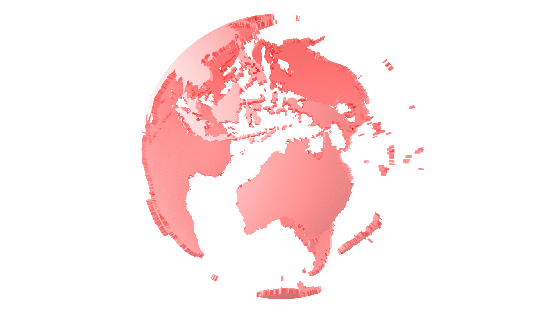 Globe Shell Light Pink 3D model_5