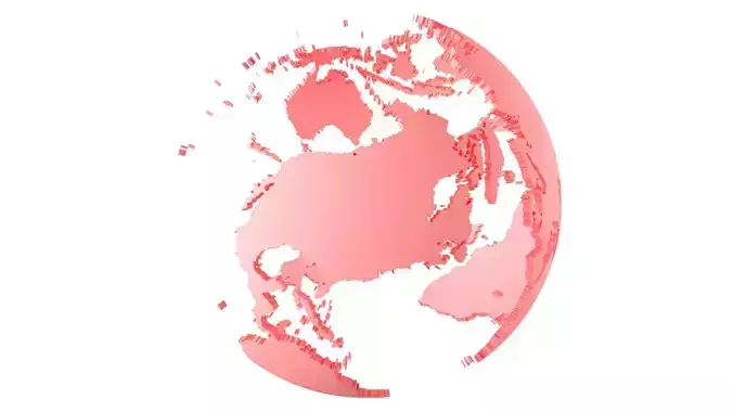 Globe Shell Light Pink 3D model