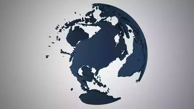 Globe Shell Dark Grey 3D model