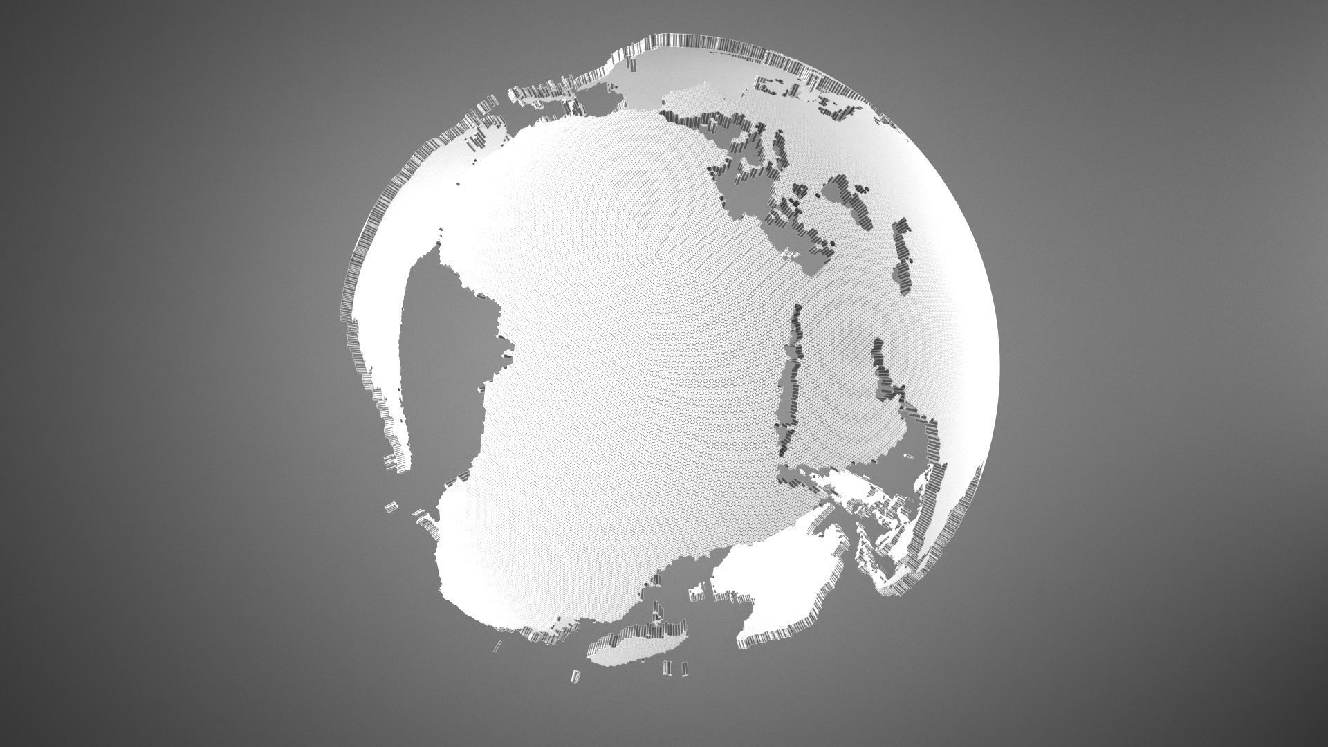 Globe Shell Dark Brown 3D model_8