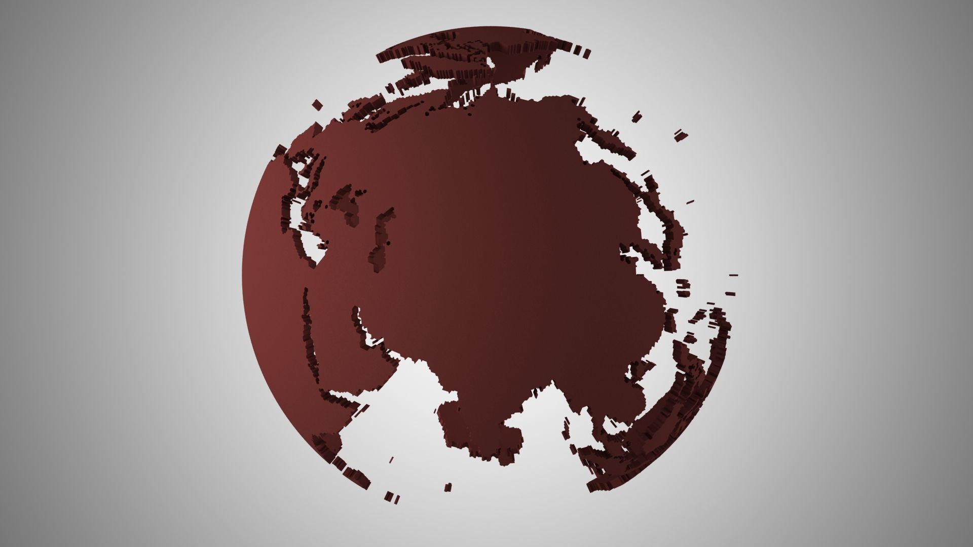 Globe Shell Dark Brown 3D model_4