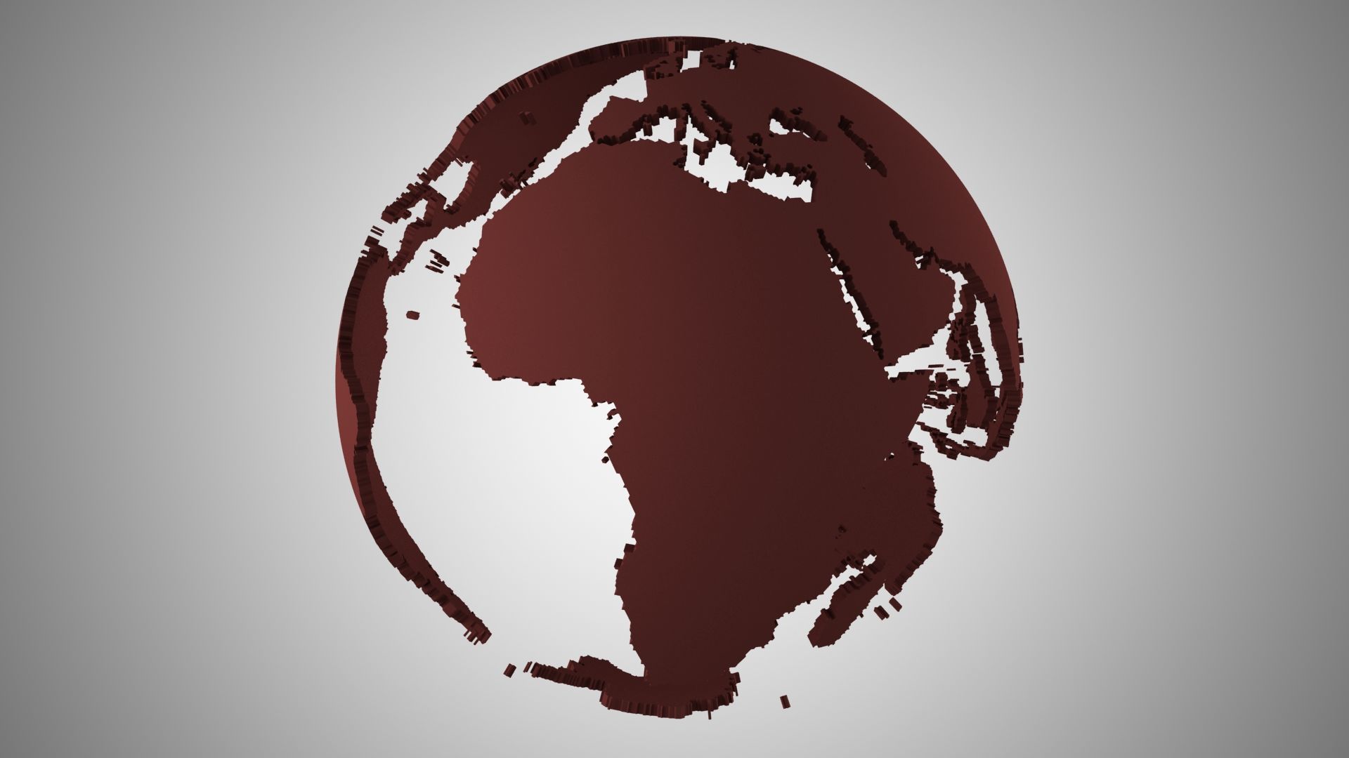 Globe Shell Dark Brown 3D model_2