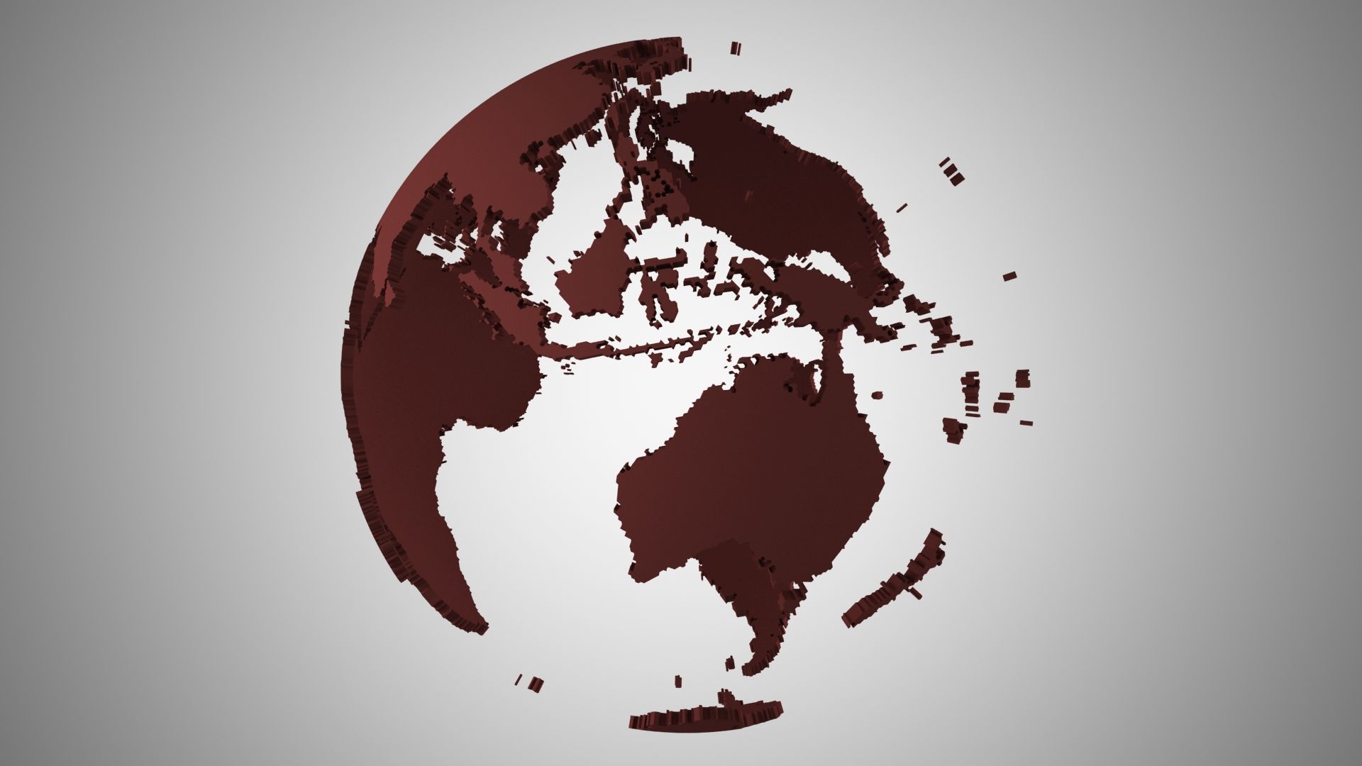 Globe Shell Dark Brown 3D model_5