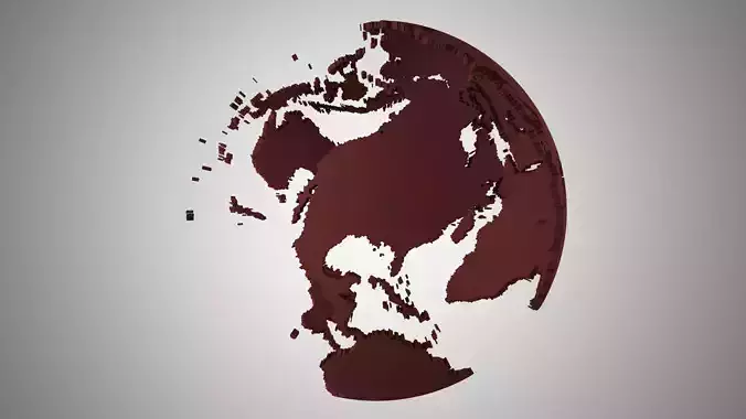 Globe Shell Dark Brown 3D model