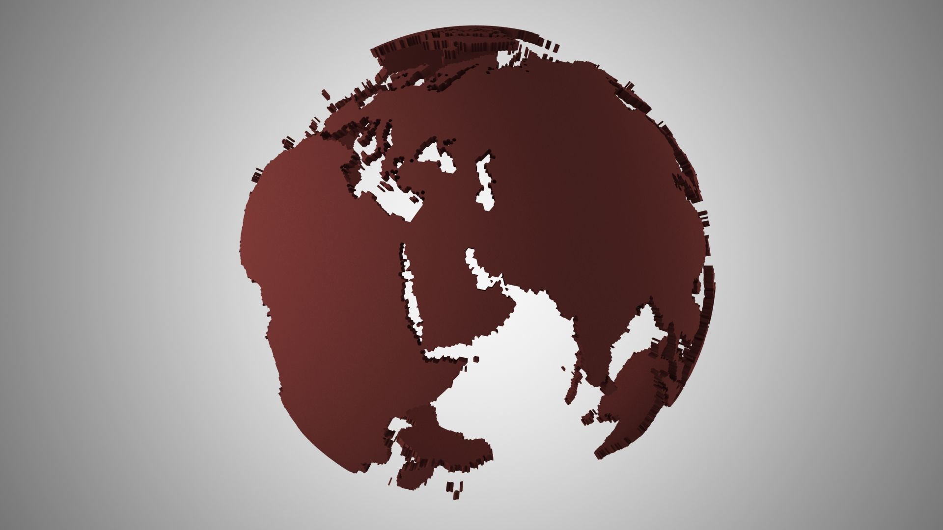 Globe Shell Dark Brown 3D model_3