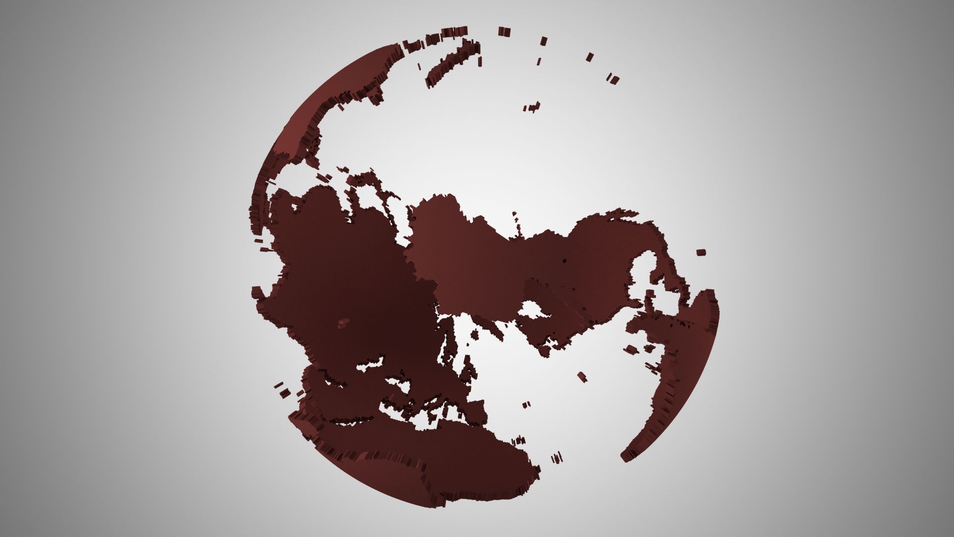 Globe Shell Dark Brown 3D model_6