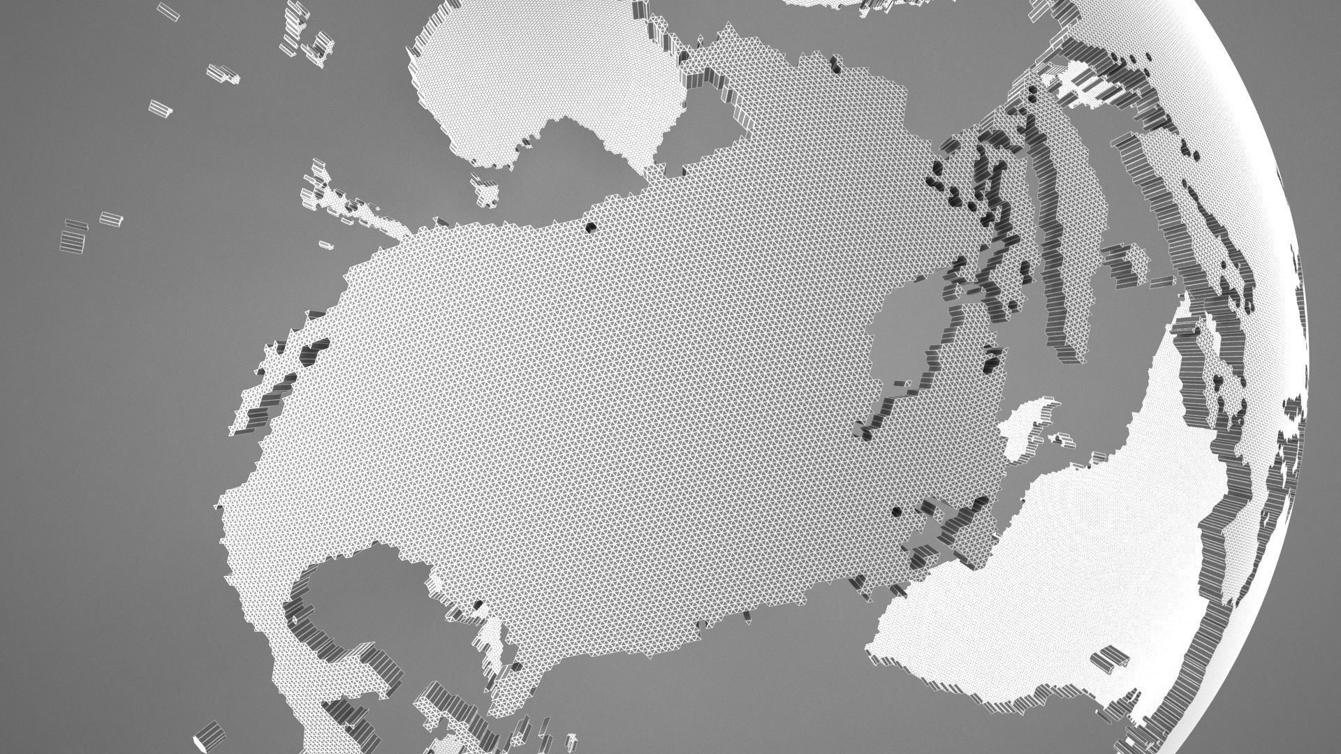 Globe Shell Dark Brown 3D model_9