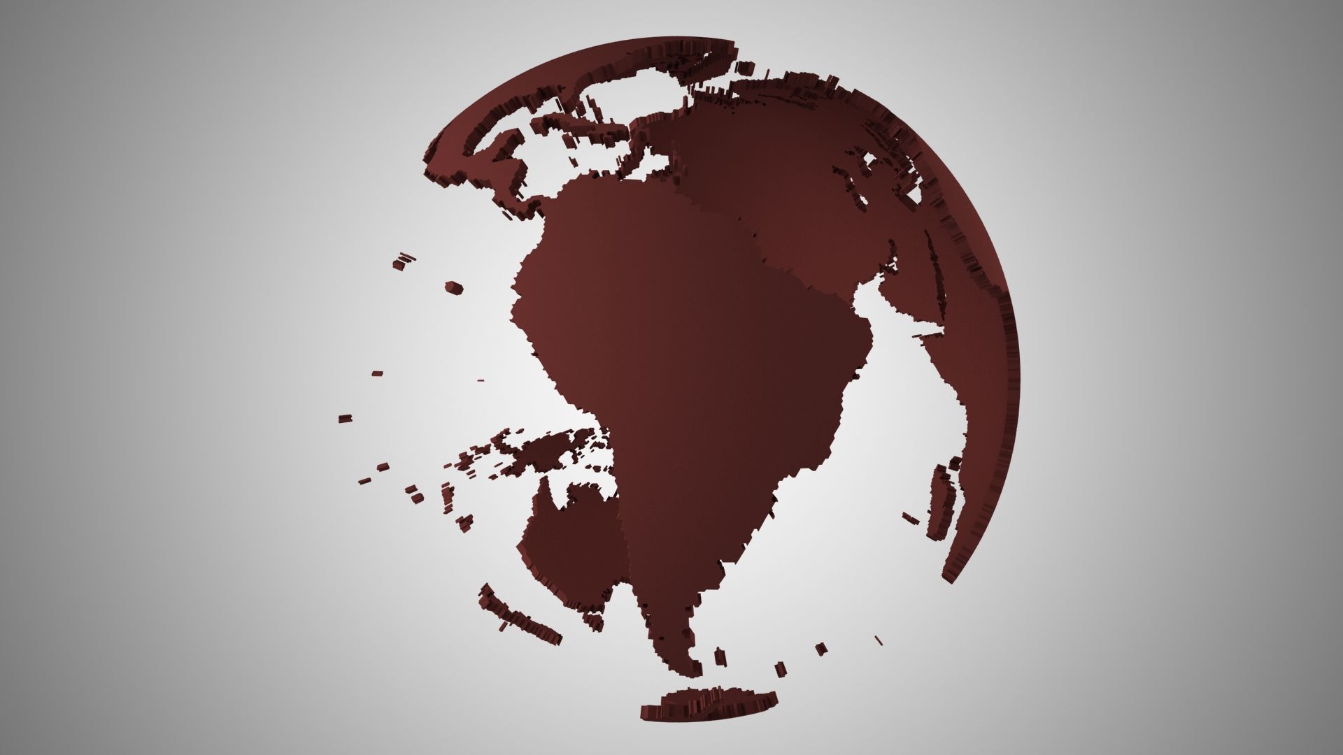 Globe Shell Dark Brown 3D model_1