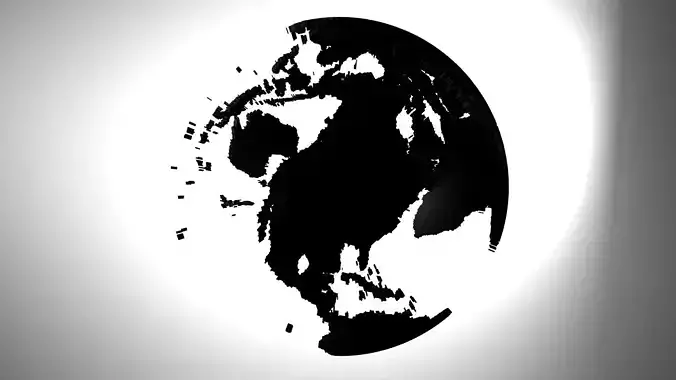 Globe Shell Black 3D model