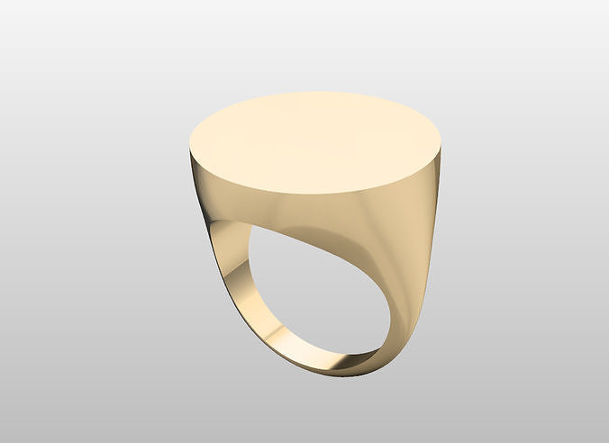 solid customizable ring 3D print model