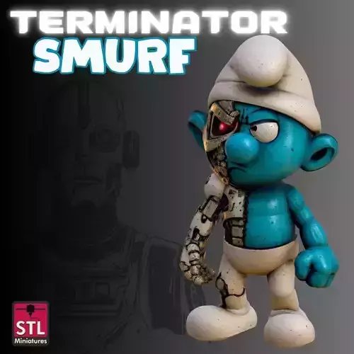STL Terminator Smurf Futuristic Warrior Miniature