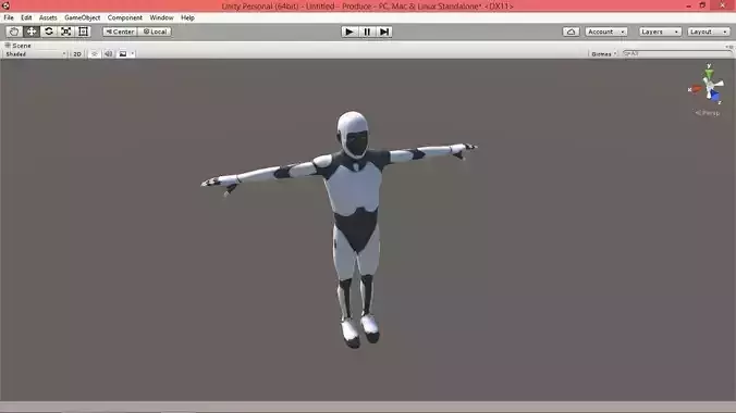 Space Man Low-poly 3D model