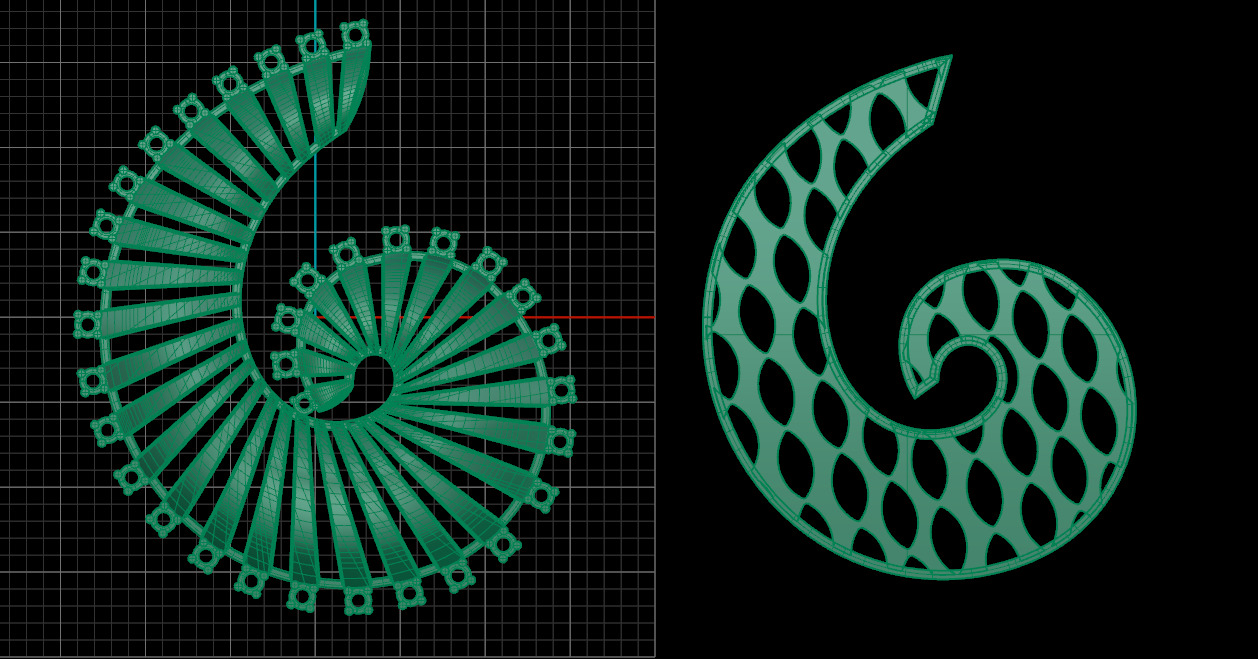curved line pendant 3D print model_1