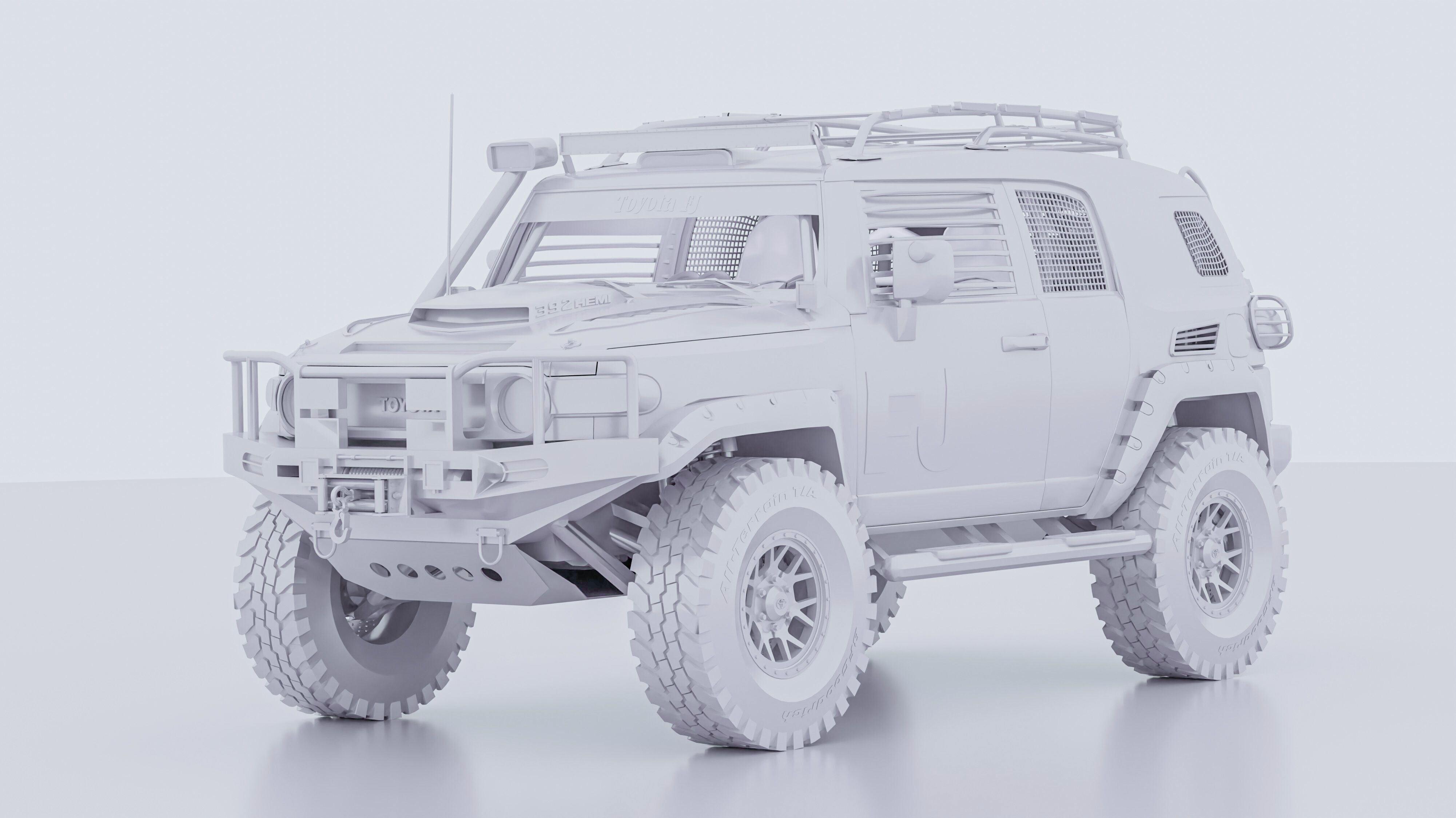 Toyota FJ Cruiser rally car 3D model_14