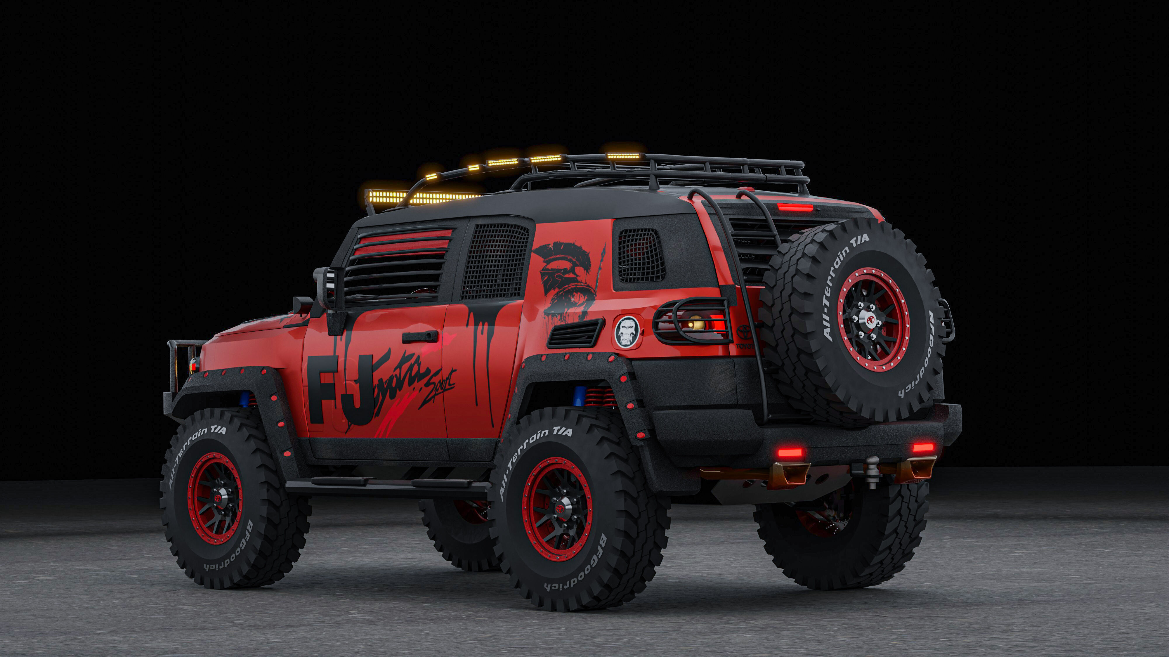 Toyota FJ Cruiser rally car 3D model_3