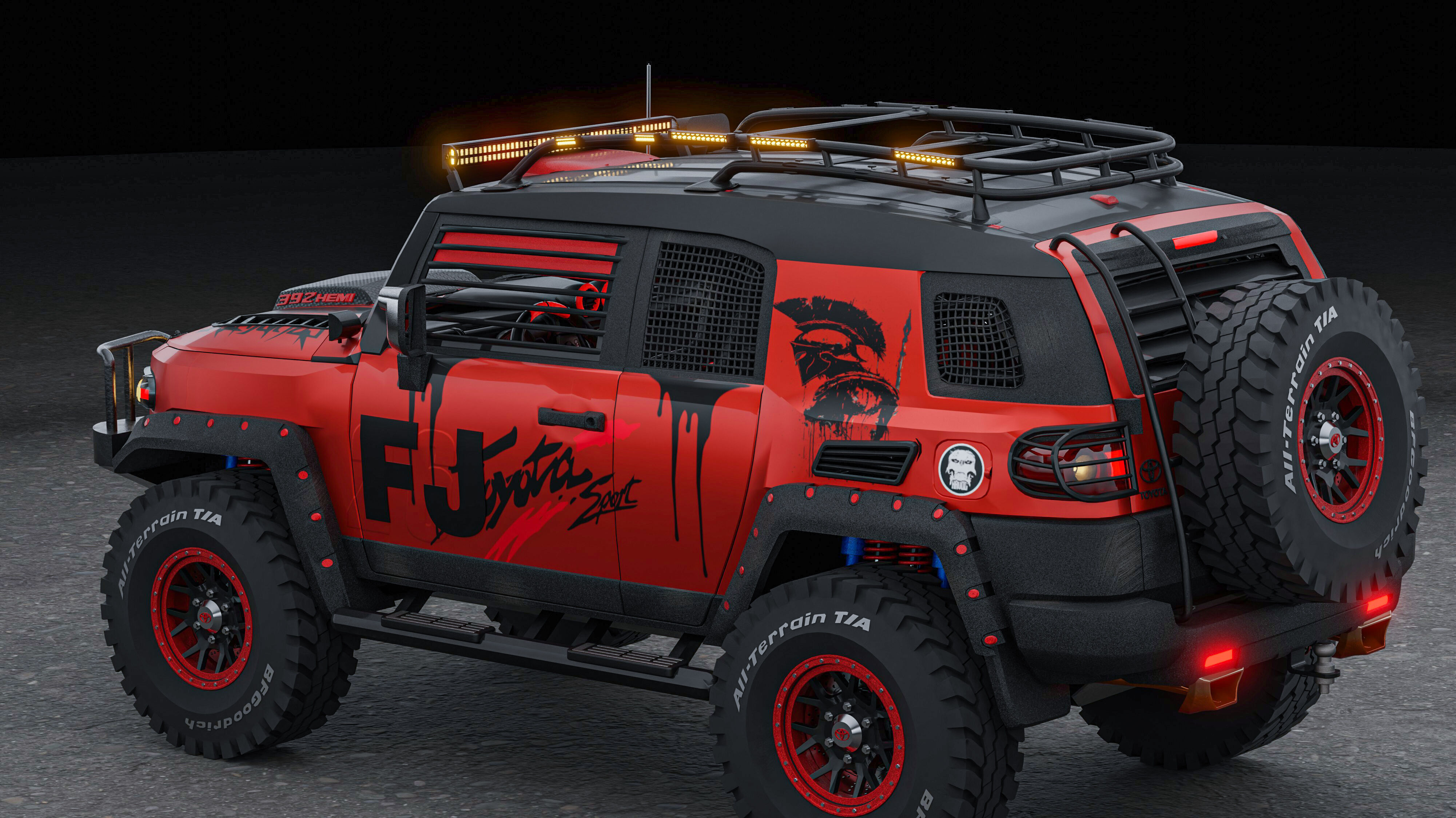 Toyota FJ Cruiser rally car 3D model_8