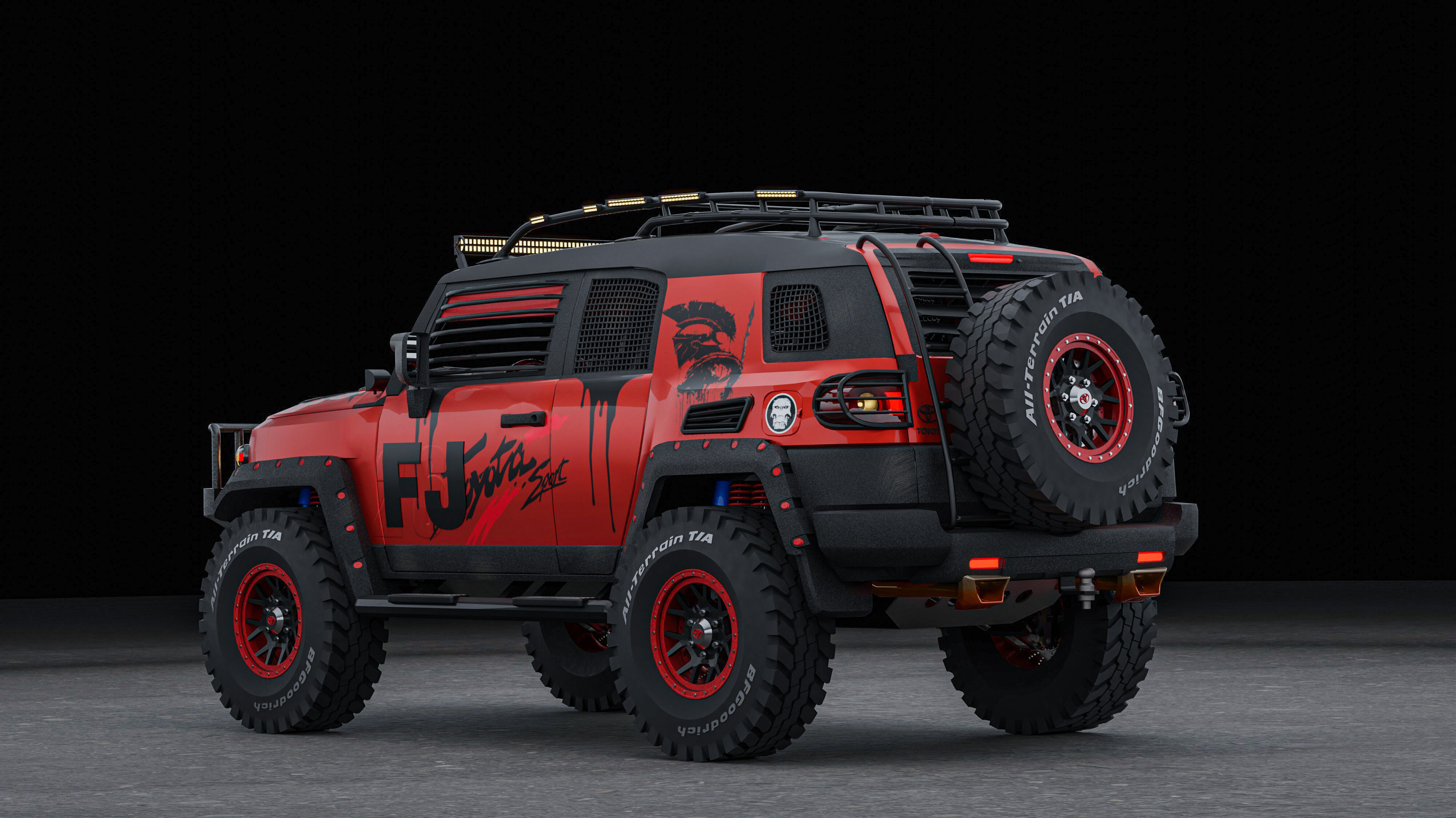 Toyota FJ Cruiser rally car 3D model_2