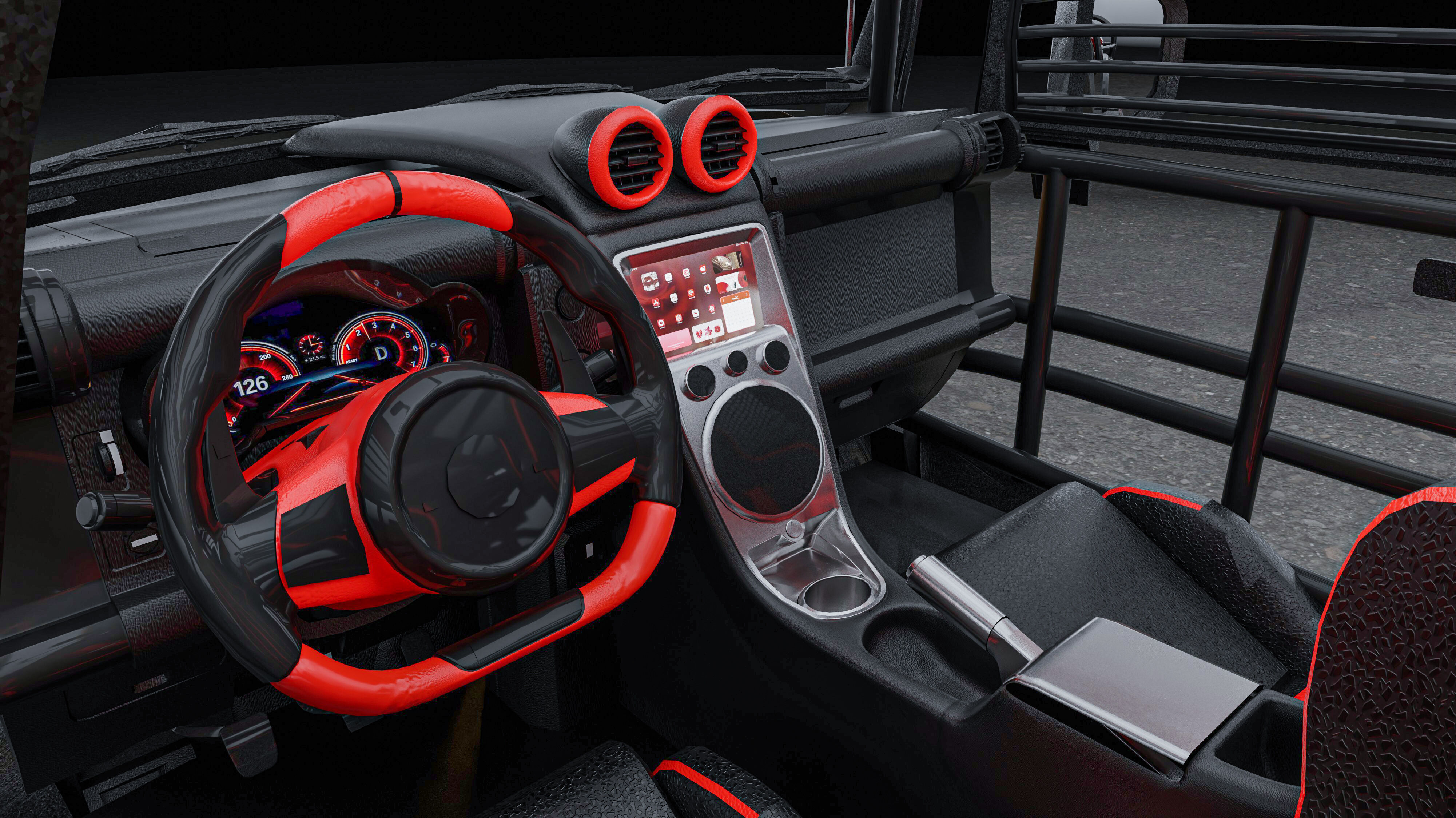 Toyota FJ Cruiser rally car 3D model_6