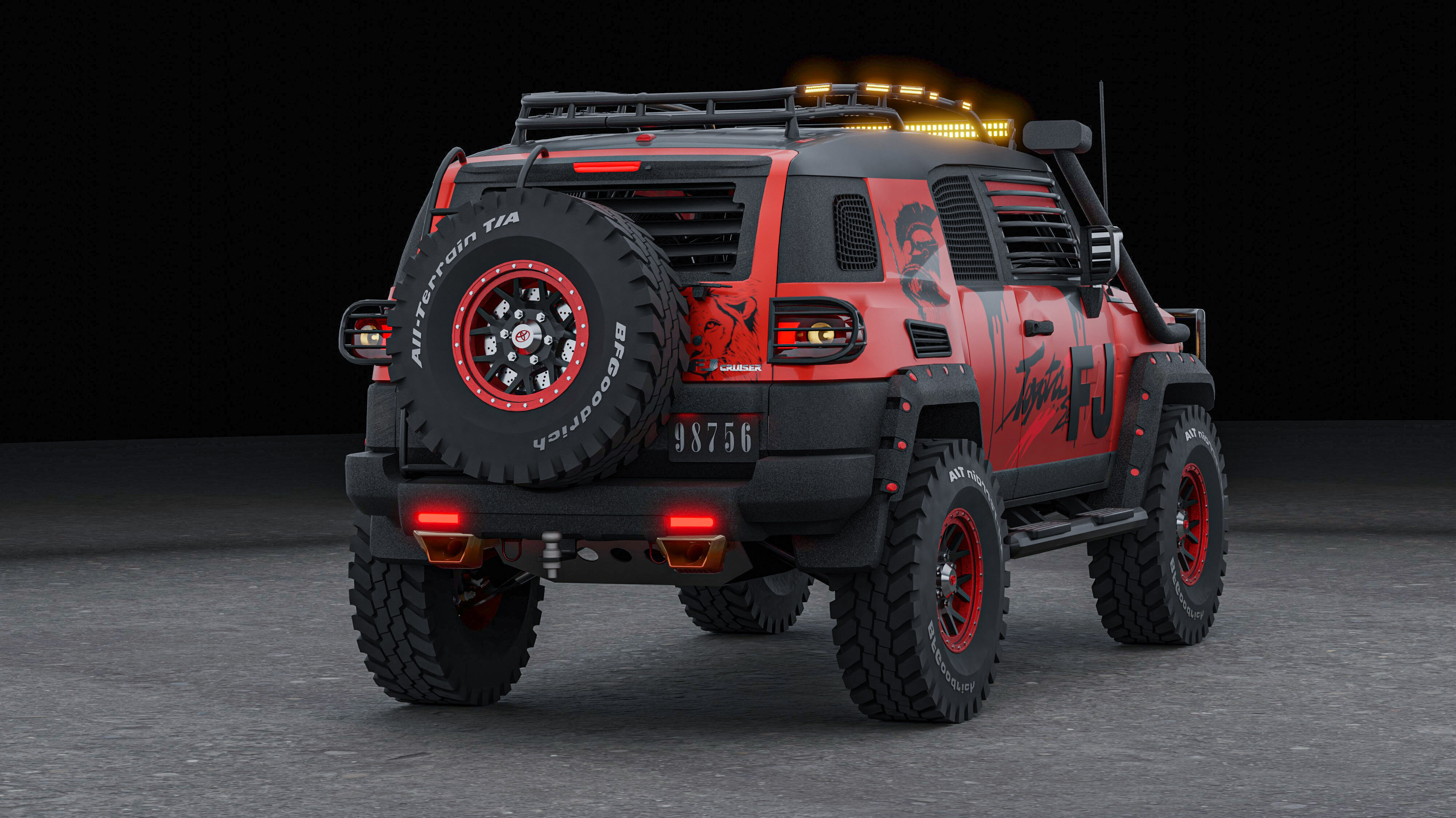 Toyota FJ Cruiser rally car 3D model_12