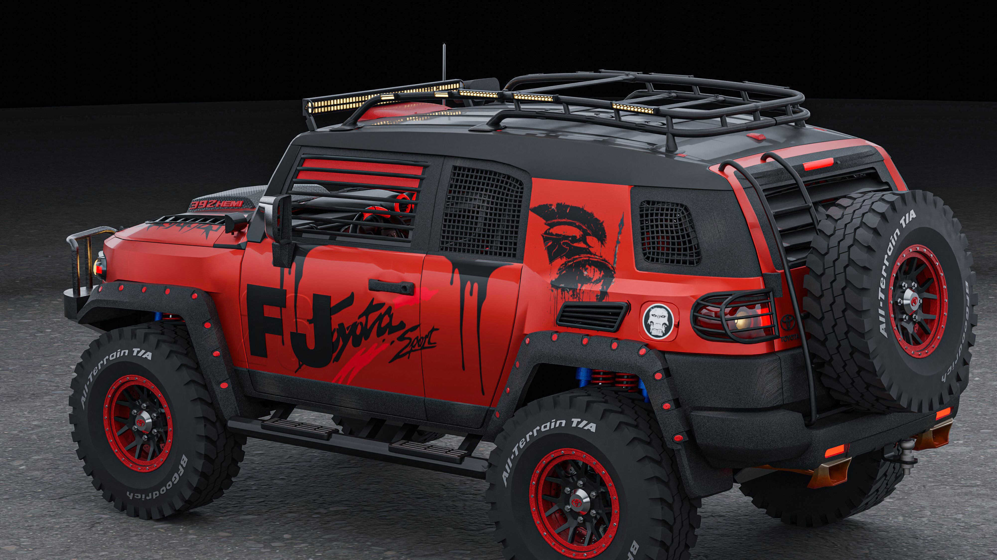 Toyota FJ Cruiser rally car 3D model_7
