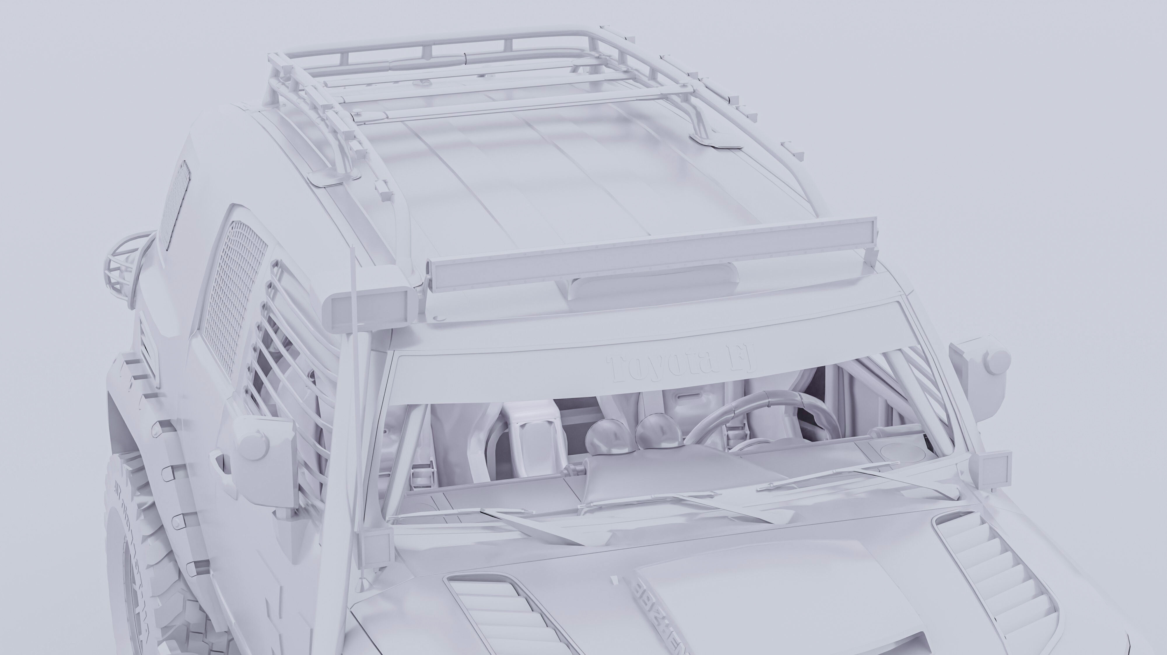 Toyota FJ Cruiser rally car 3D model_13