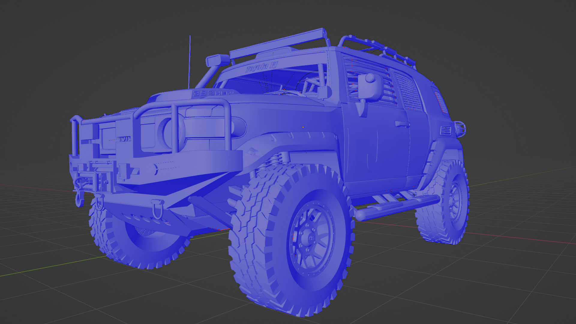 Toyota FJ Cruiser rally car 3D model_22