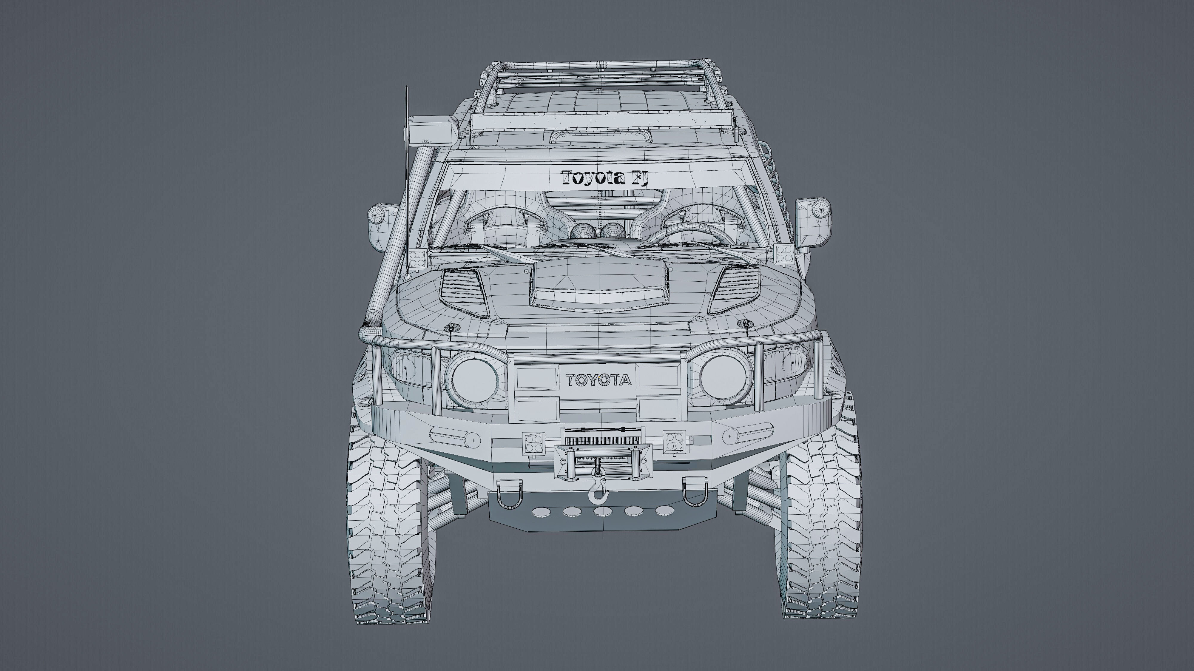 Toyota FJ Cruiser rally car 3D model_21
