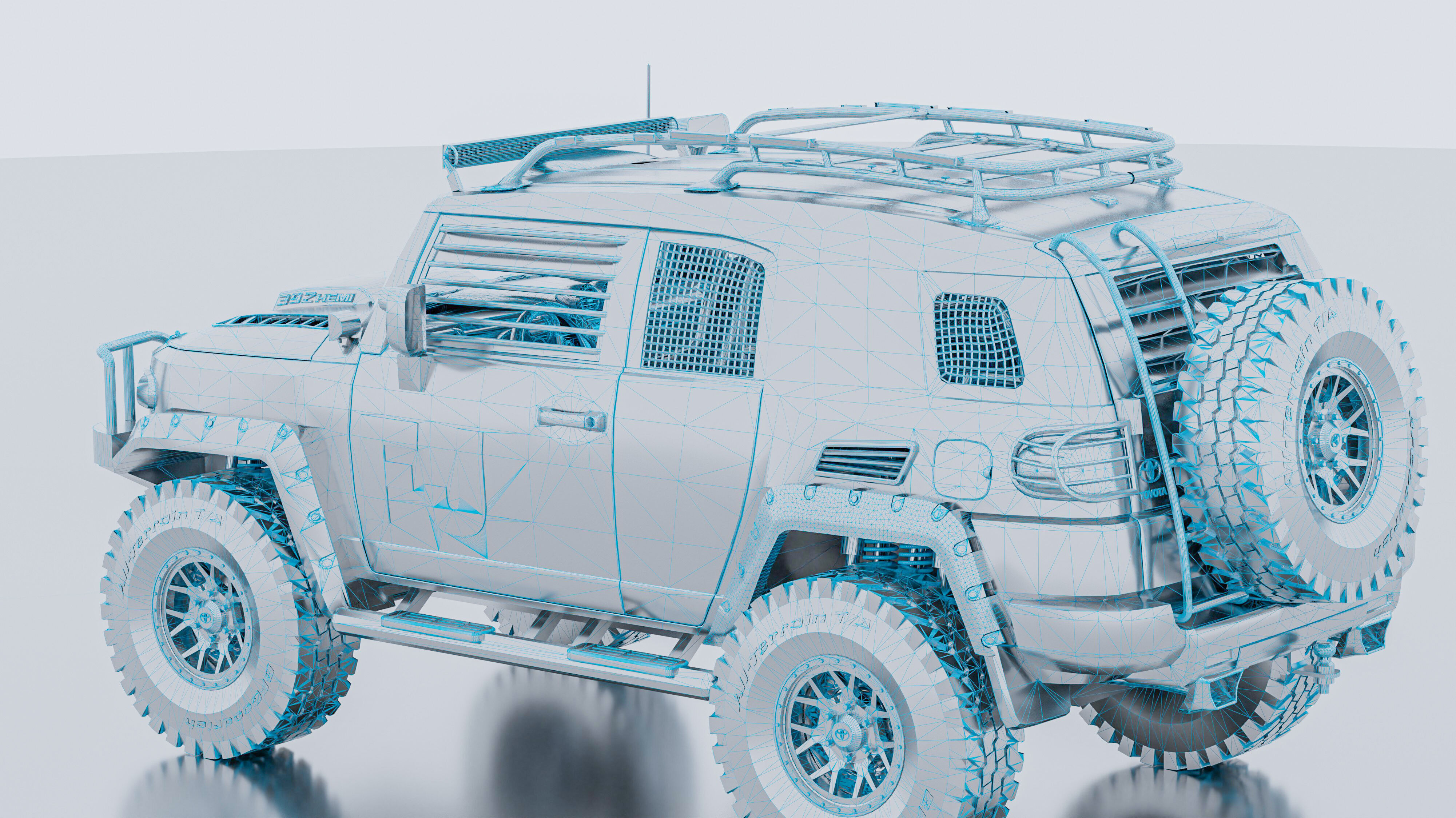 Toyota FJ Cruiser rally car 3D model_20